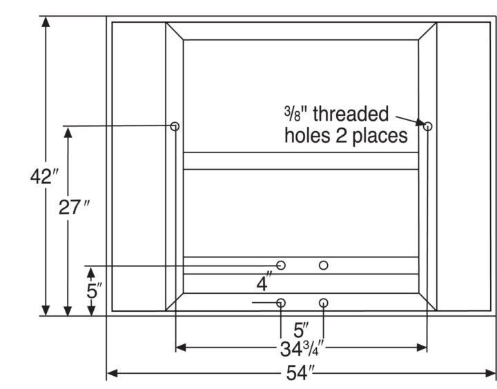 42" x 54" Polycarbonate Playground Backboard - Image 2