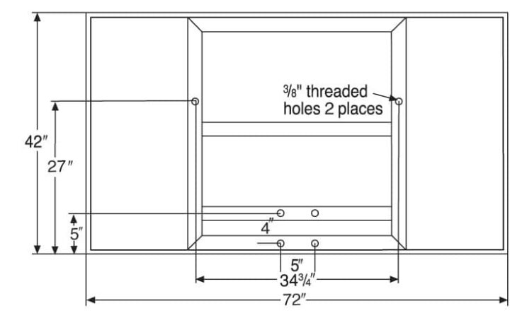 42" x 72" Perforated Steel Playground Backboard - Image 2