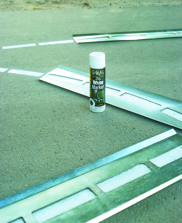 Reusable Steel Basketball Court Stencil with 3-Point Line