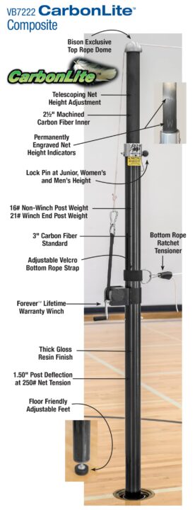 CarbonLite Composite Volleyball System without Padding